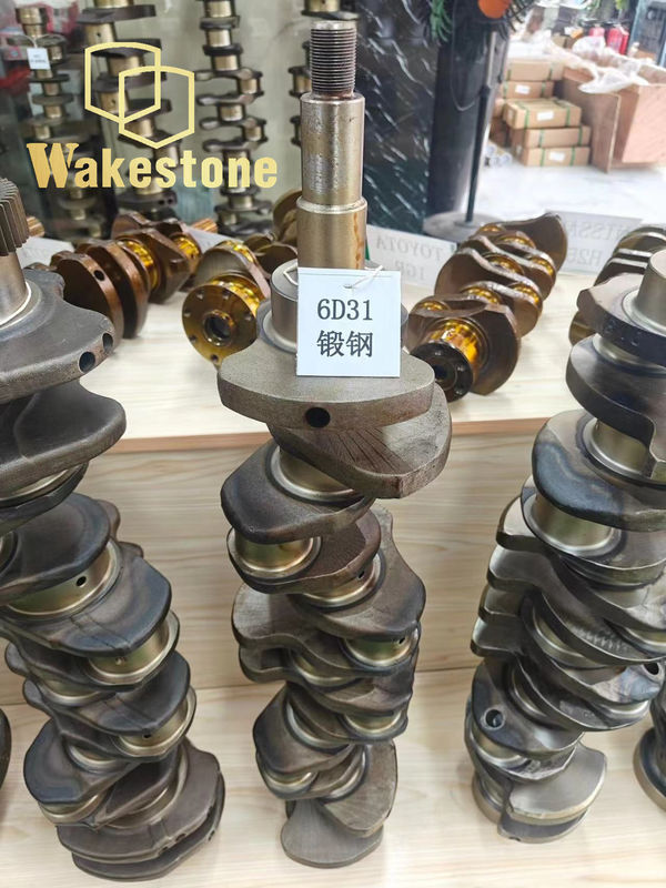 6D31 6D31T มิตซูบิชิ เครื่องยนต์ Kobelco Kato Excavator Crankshaft